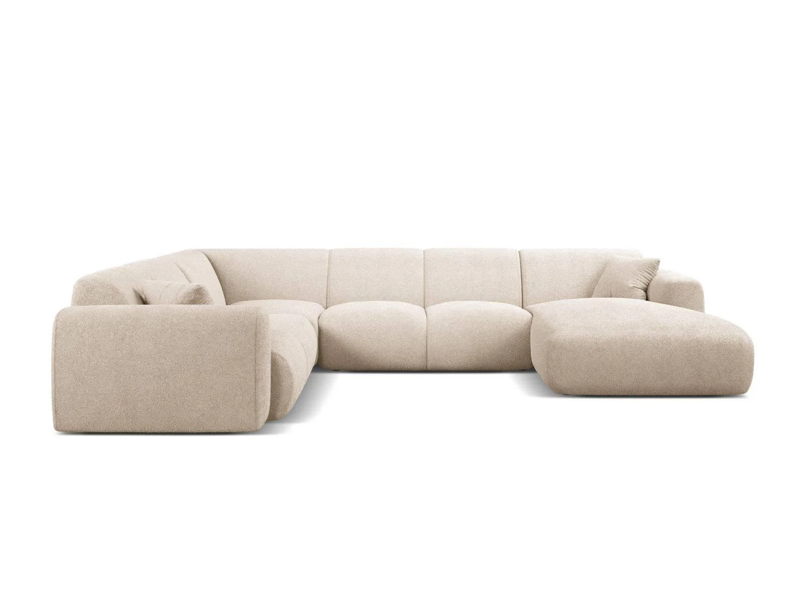 Modulaire hoekbank Molino links bouclé