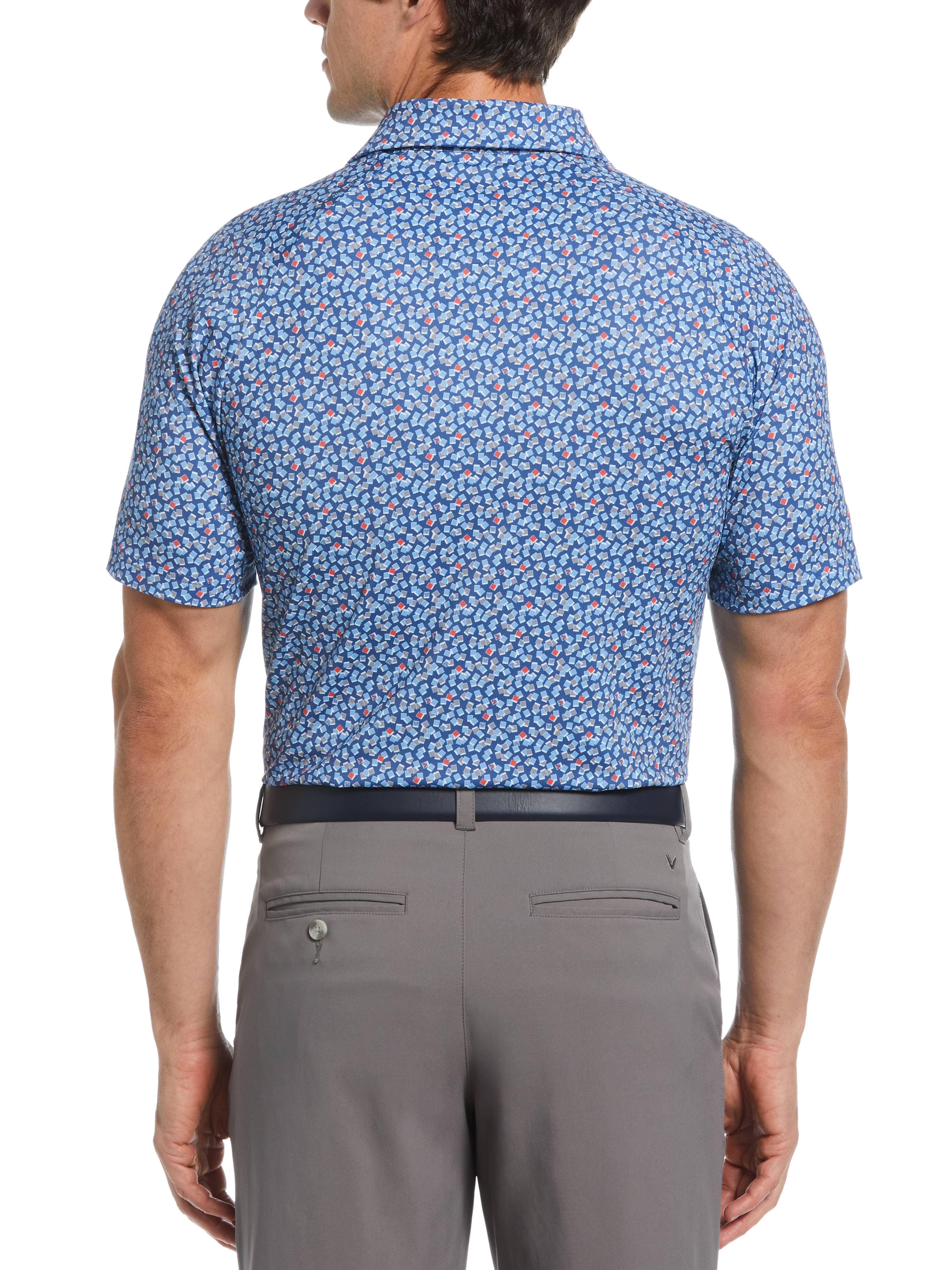 Mens Polaroid Confetti Print Golf Polo