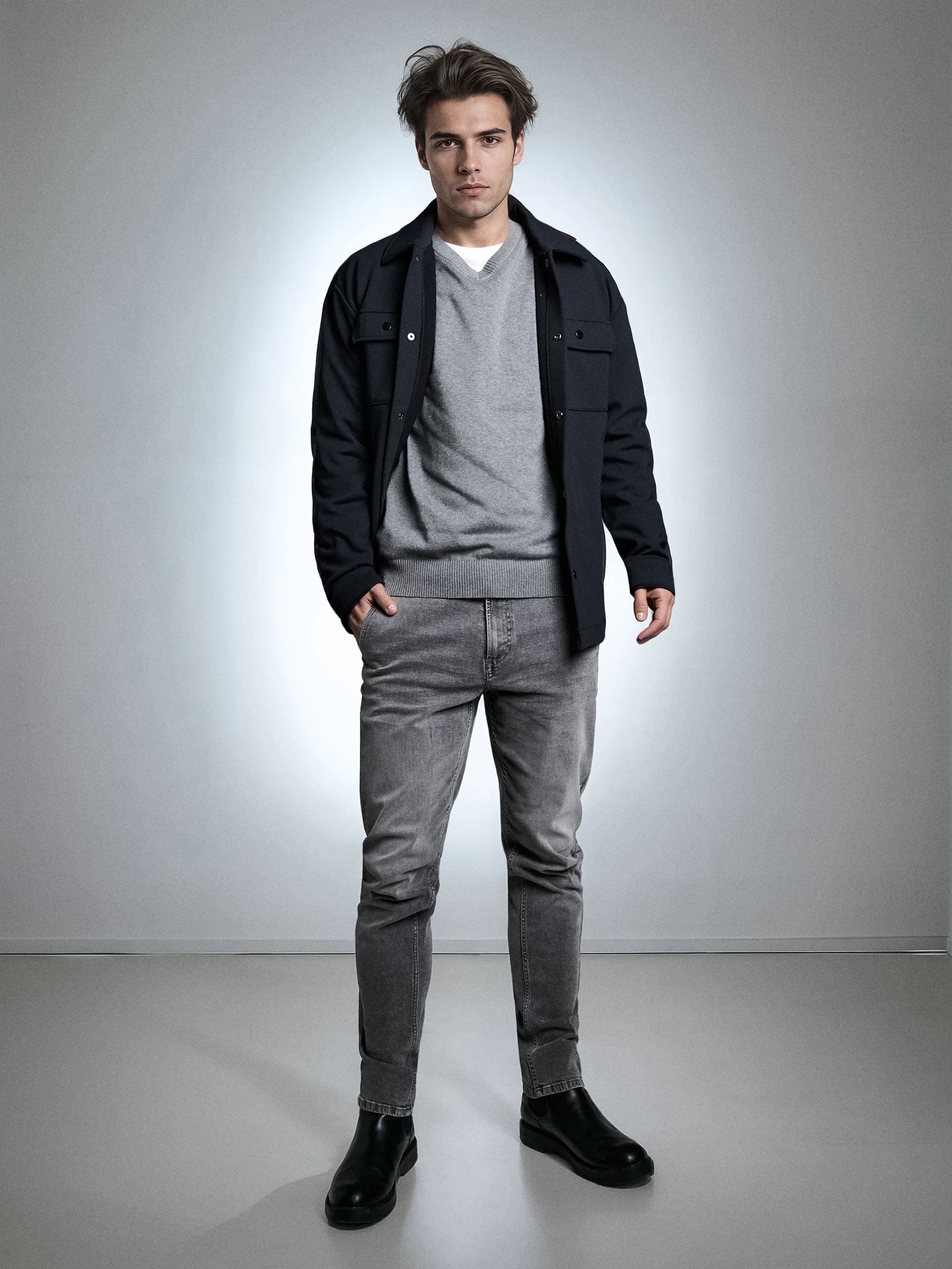 Spodnie jeansowe chino slim fit
