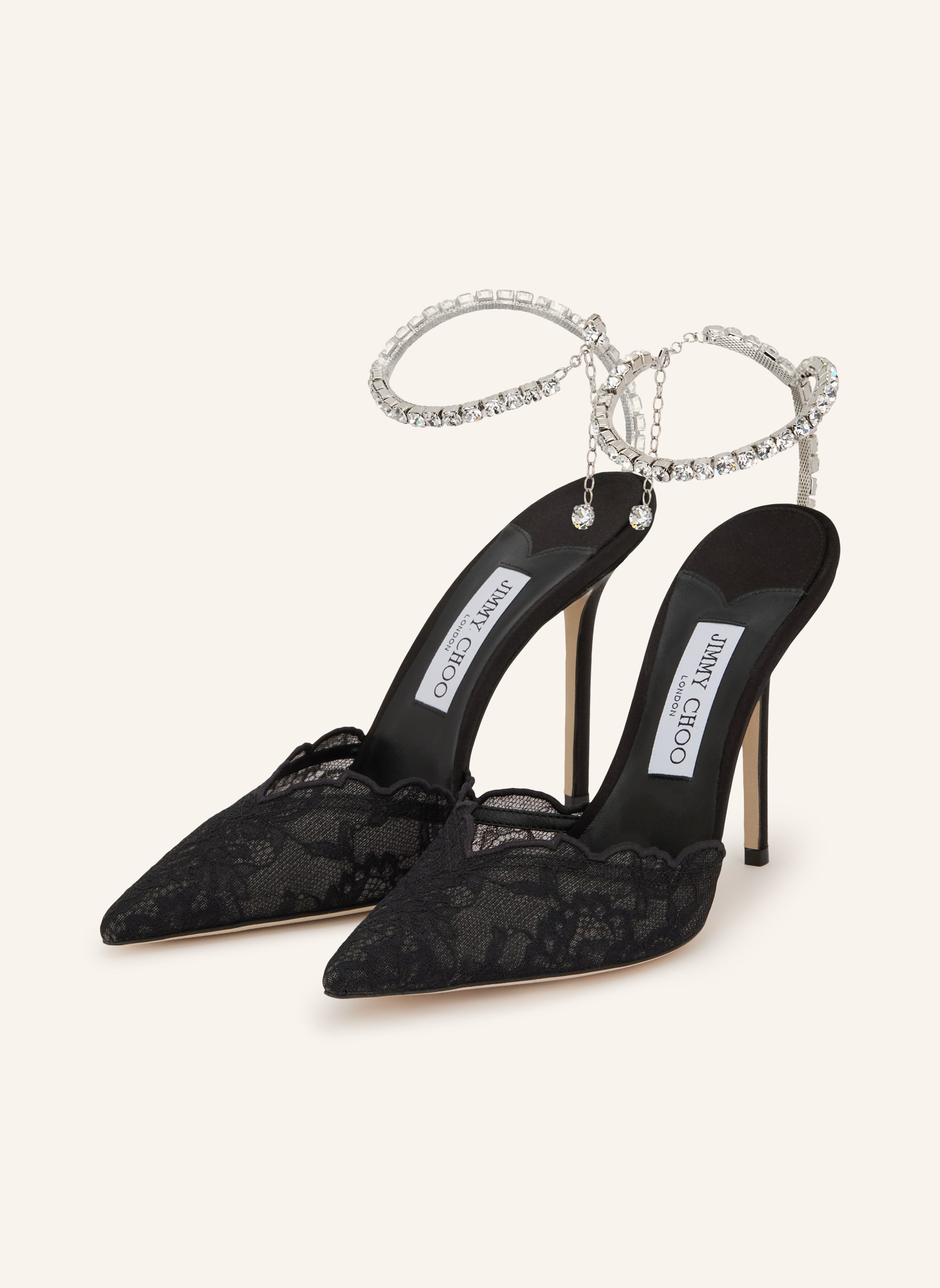 JIMMY CHOO Slingpumps SAEDA 100 mit Schmucksteinen