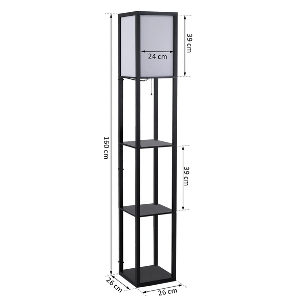Stehleuchte, Höhe: 160 cm, Gestell aus MDF