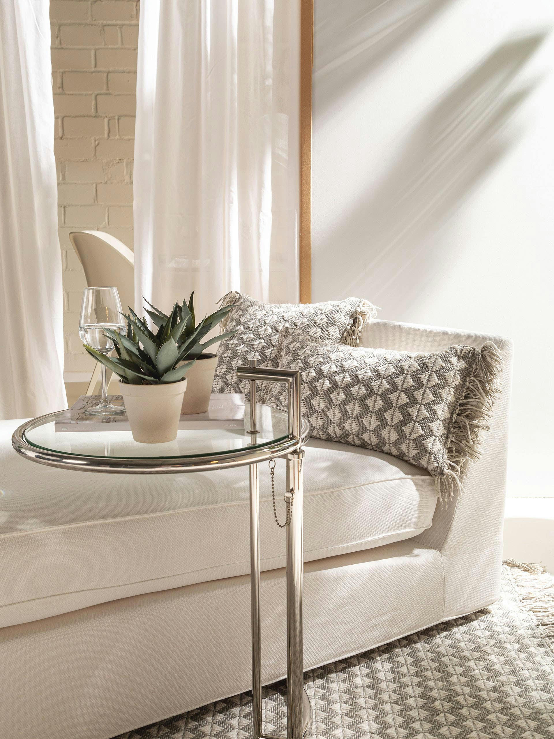 MORTY - Coussin d'intérieur et d'extérieur gris 30x50