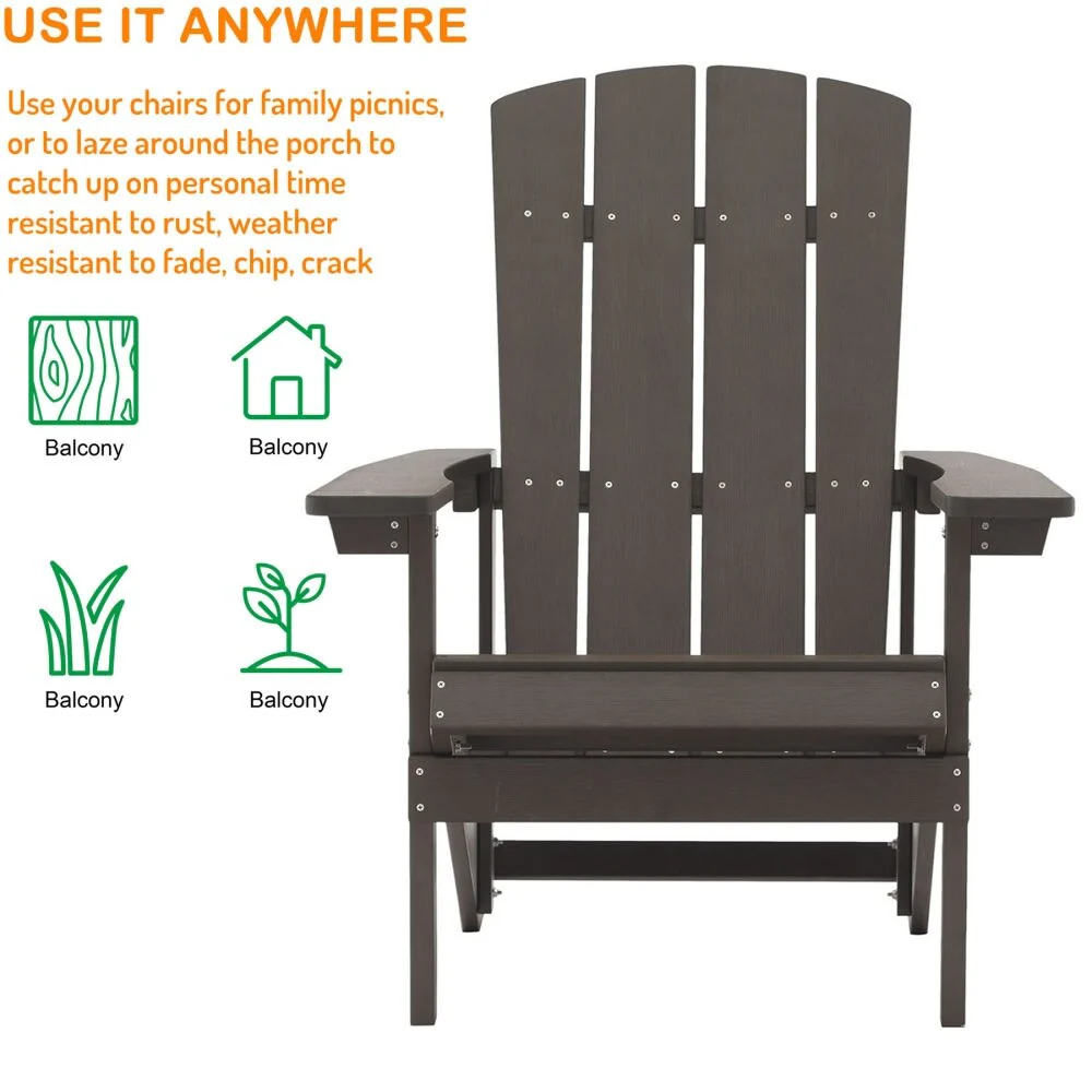 35 Adirondack Chair,Outdoor Lounge Chair Seating for Patio Garden