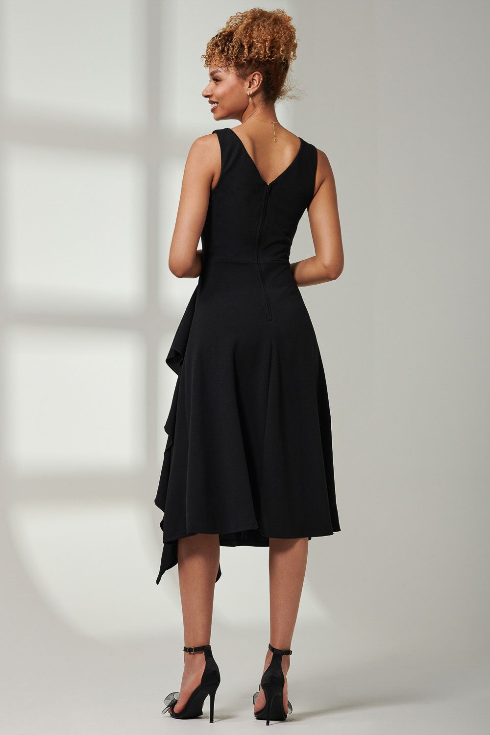 Jolie Moi Haylen Frill Detail Midi Dress