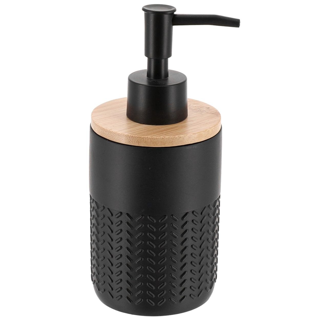 Dozownik na mydło EIRA grawerowany czarny 260 ml