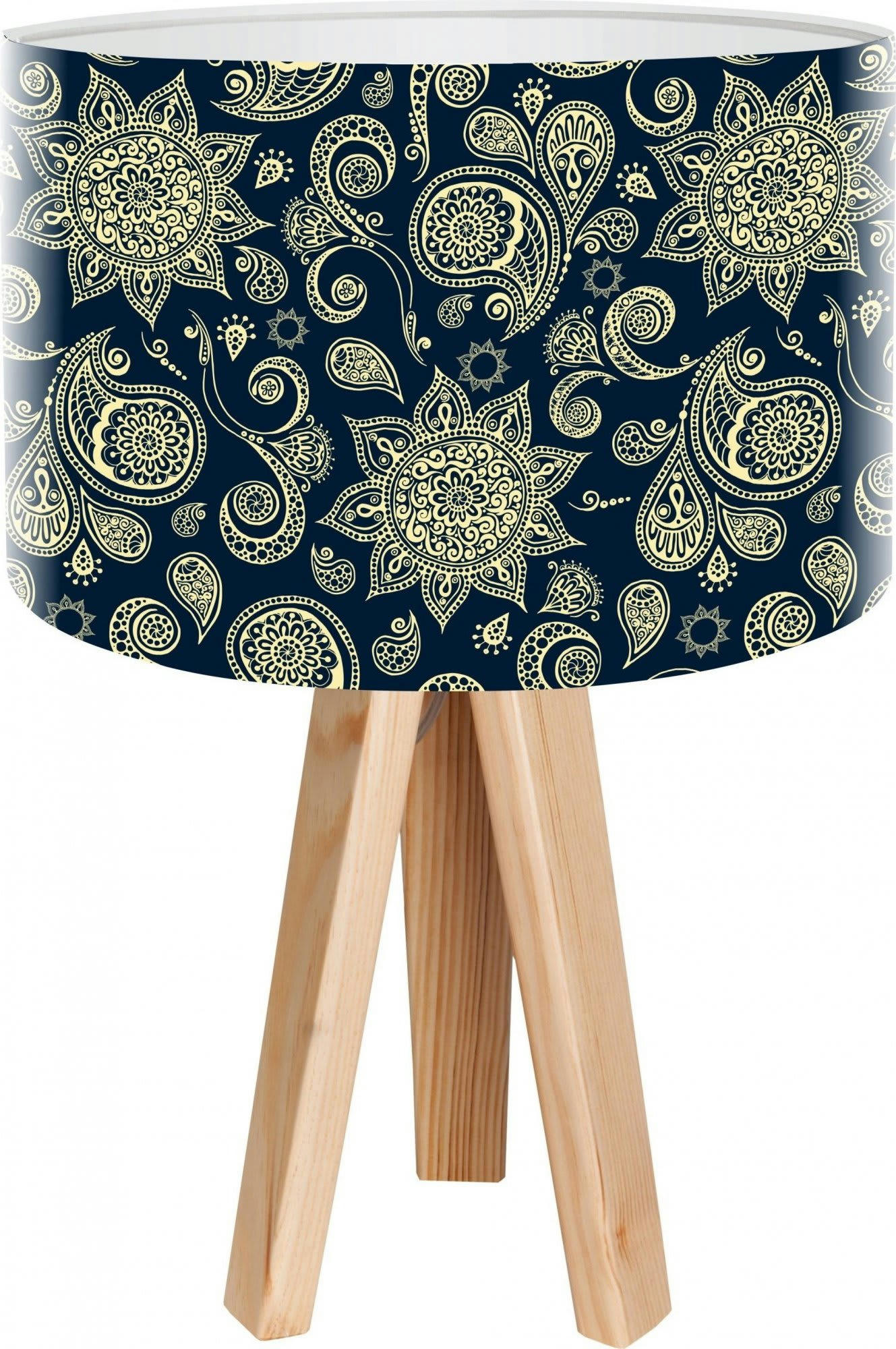 YOGA - Lampe de chevet Bois Beige 30x30x45 cm