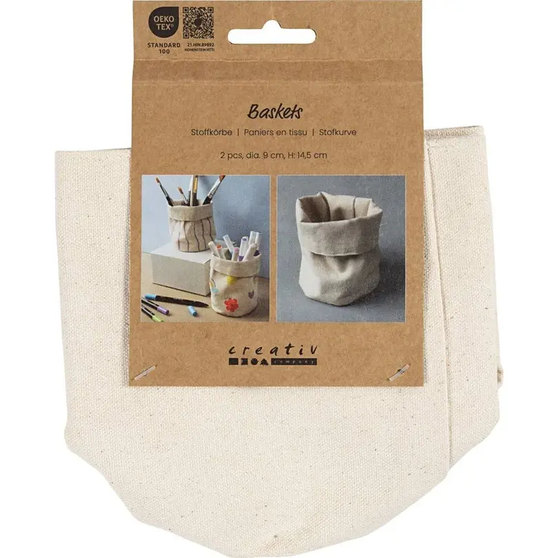 Bastelset 2er-Set Stoffkörbe