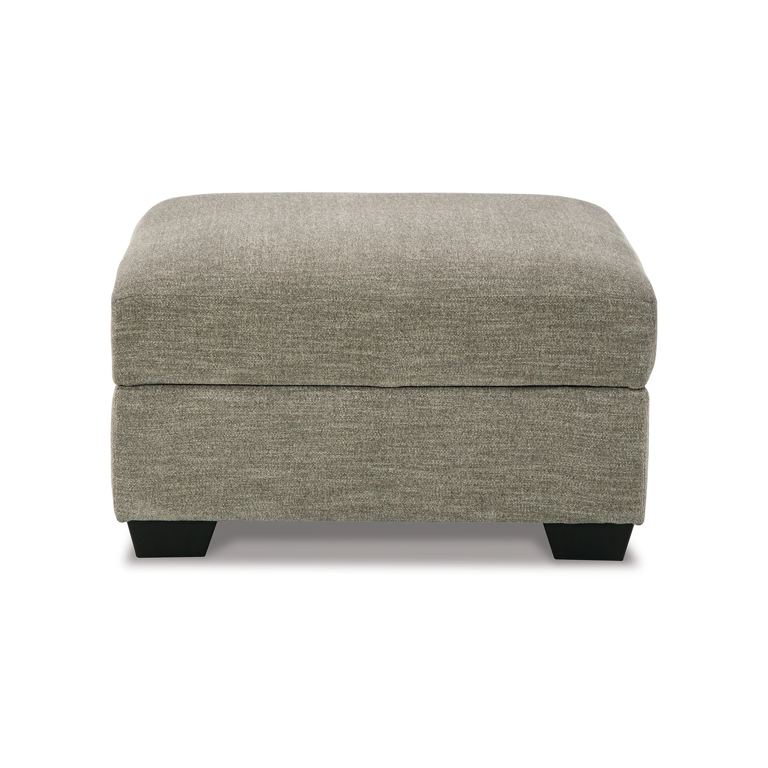 Croi Ottoman, 36 Inch, Hidden Storage with Cup Holders, Taupe Gray