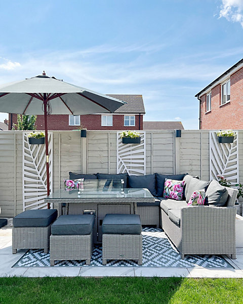 Parasol de jardin 270 cm TOSCANA Gris foncé