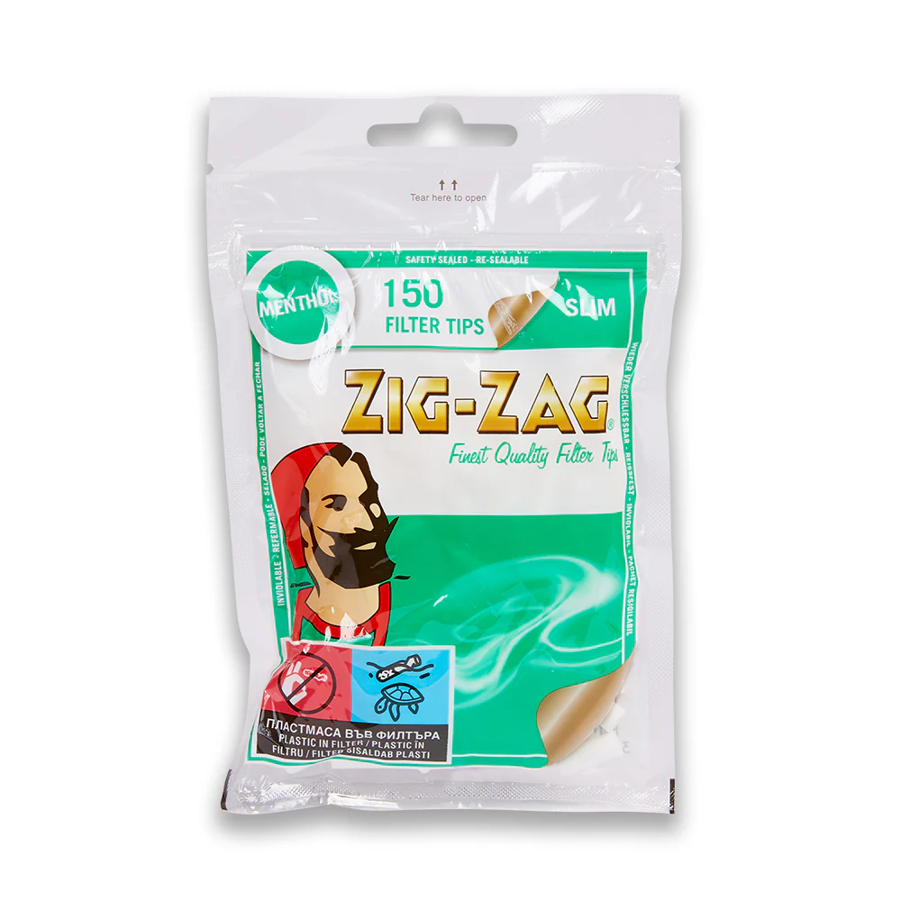 Zig Zag Menthol Slim Filter Tips Bag
