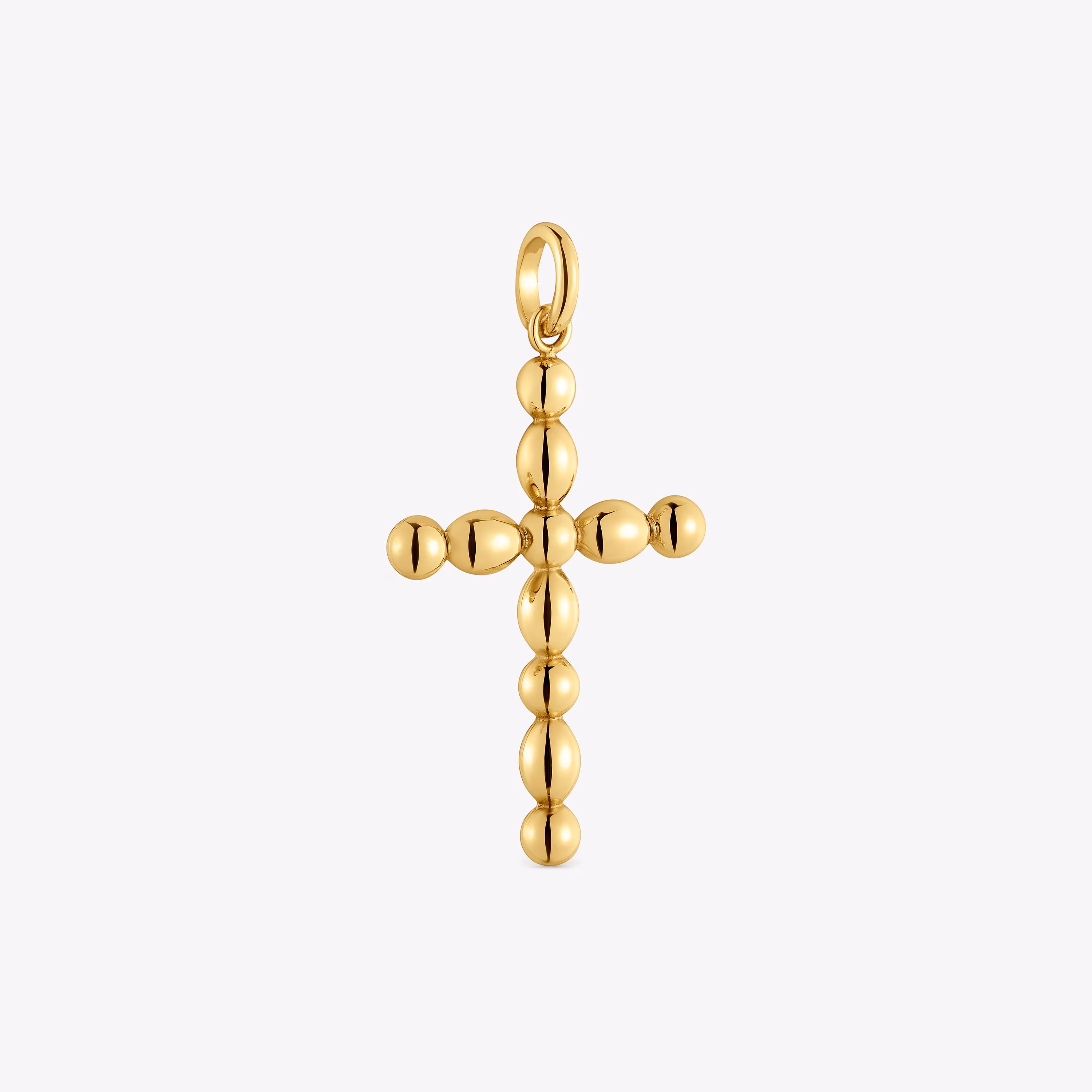 Colgante grande motivo cruz de oro Basics