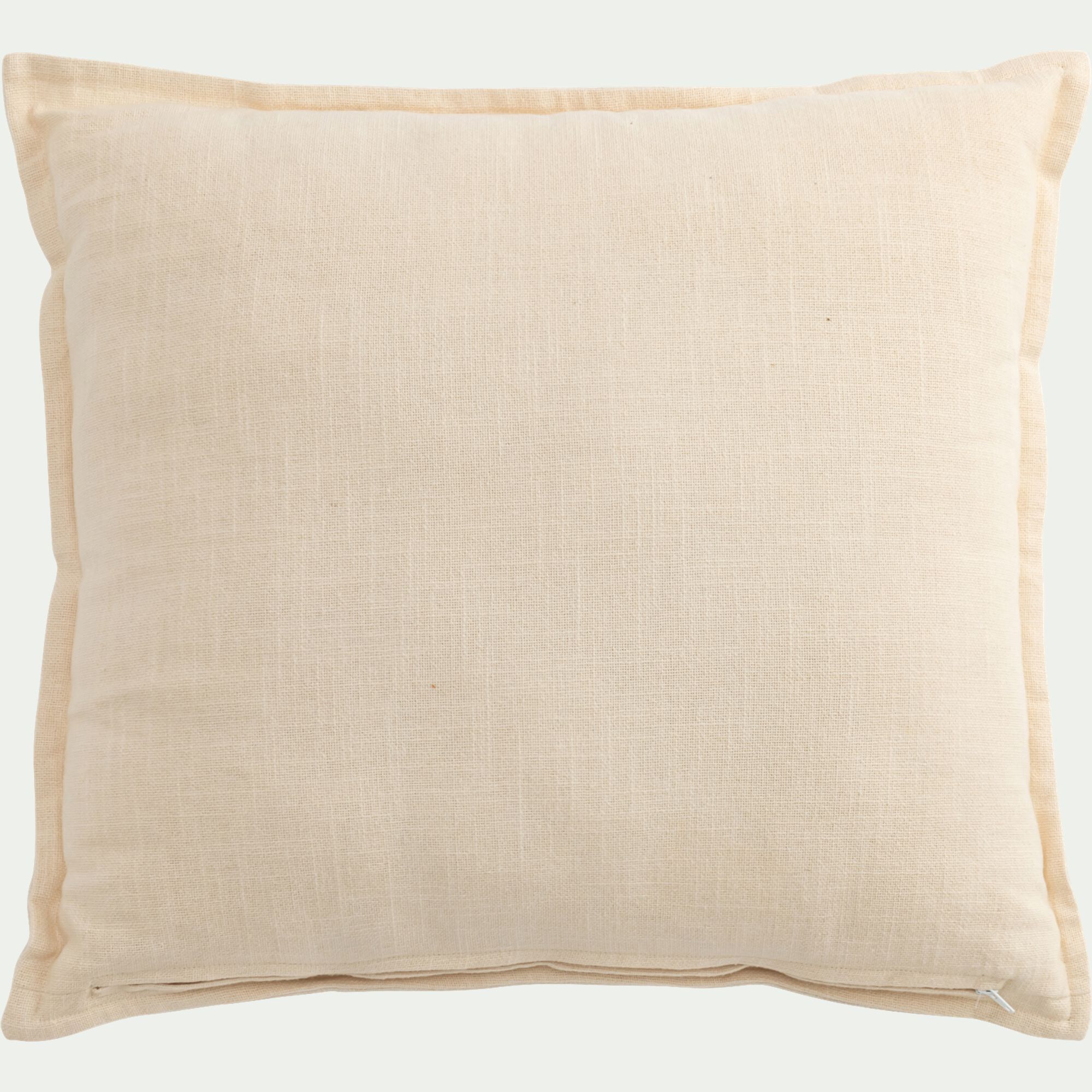 OYAT - Coussin en coton à motif oyat finition surpiqure 45x45cm - beige