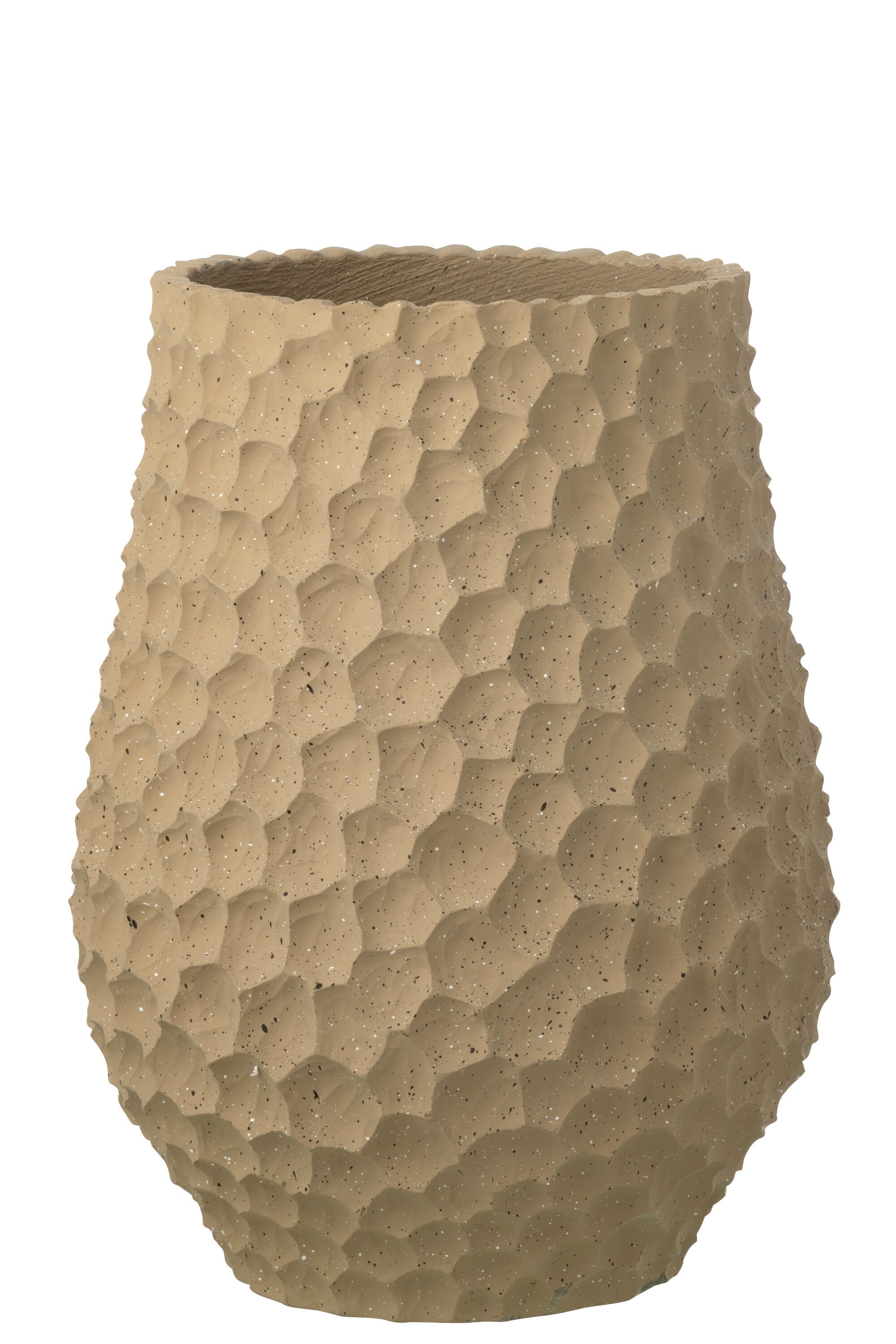 J-Line bloempot Inkepingen   Buiten zand - steen - taupe - large