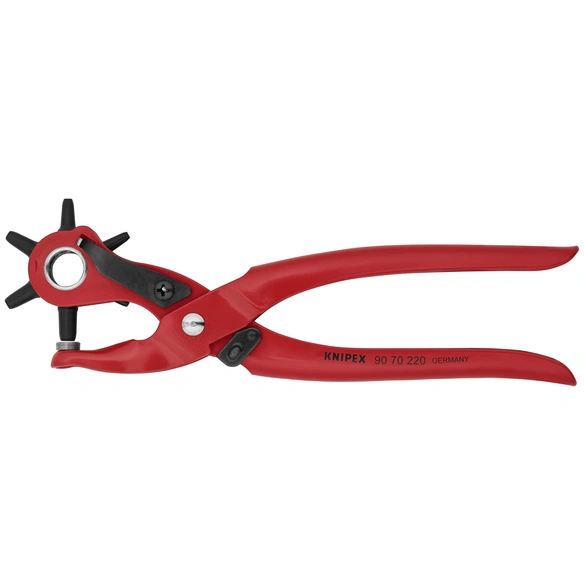 Revolverlochzange, Rot, 220 mm