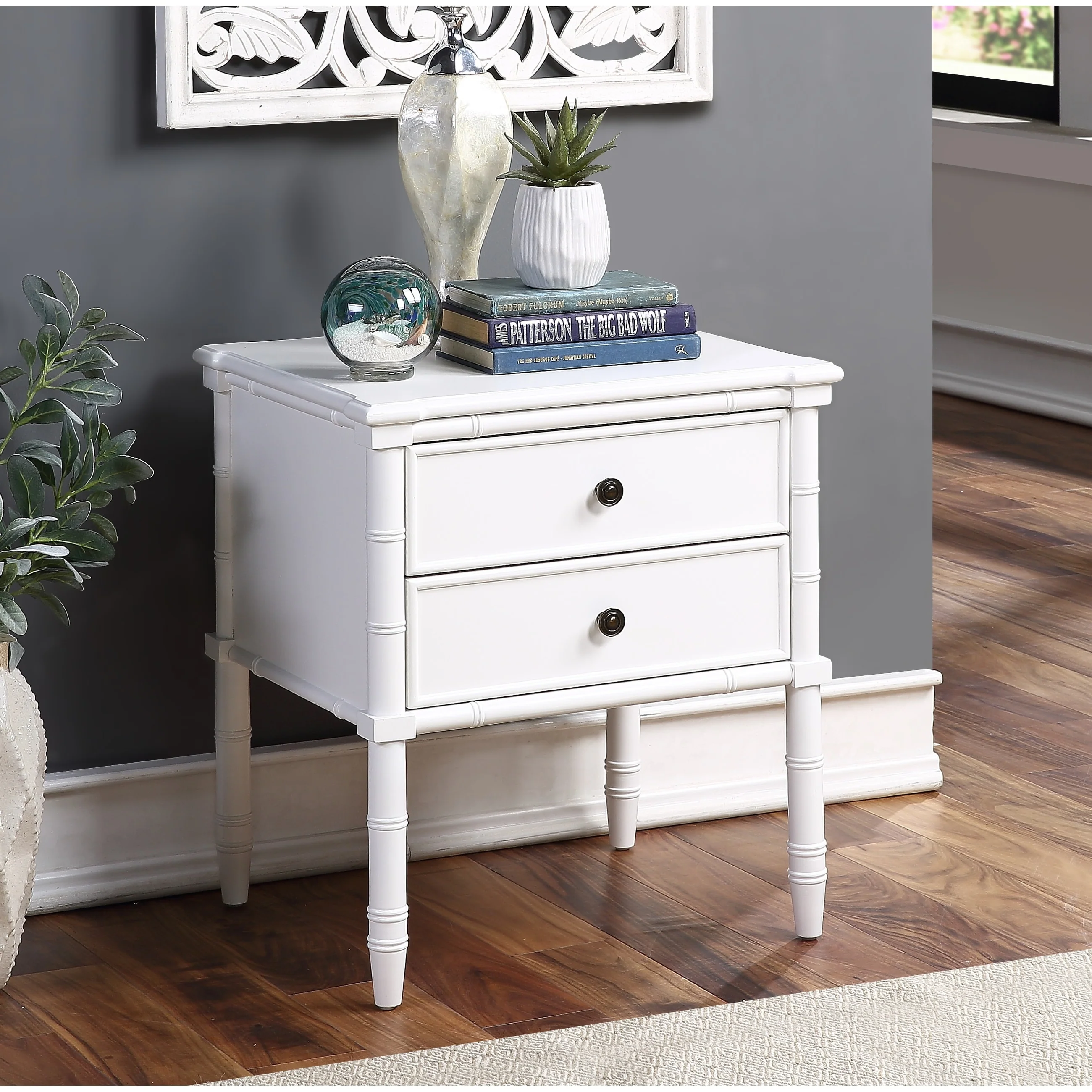 Ettington Carved Bamboo 2-drawer Nightstand by Greyson Living