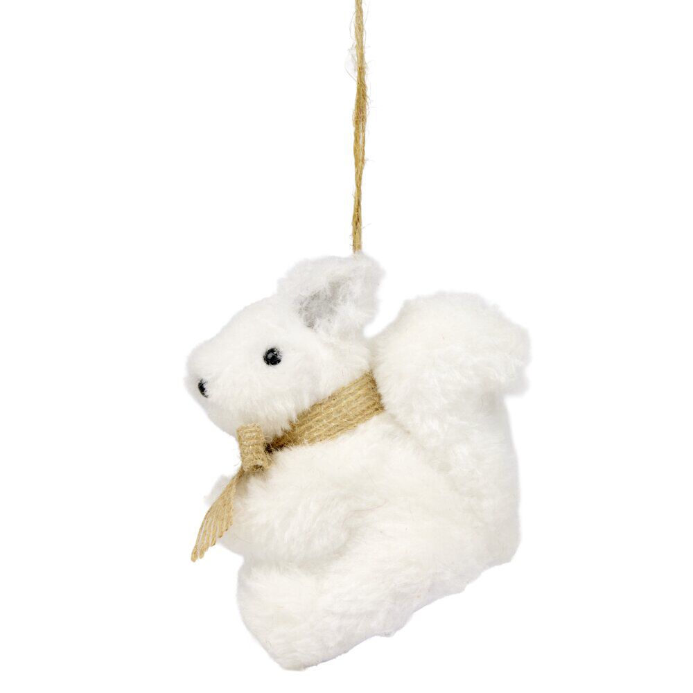 Animal de No&euml;l à suspendre effet fourrure (3 modèles)