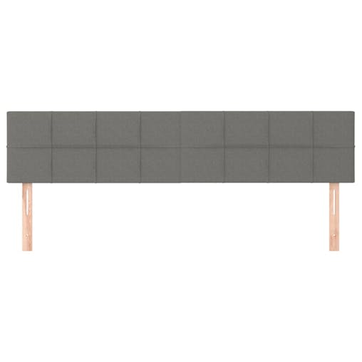 NNEVL Headboards 2 pcs Dark Grey 80x5x78/88 cm Fabric