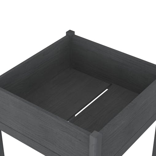 NNEVL Garden Planters 2 pcs Grey 70x70x70 cm Solid Pinewood