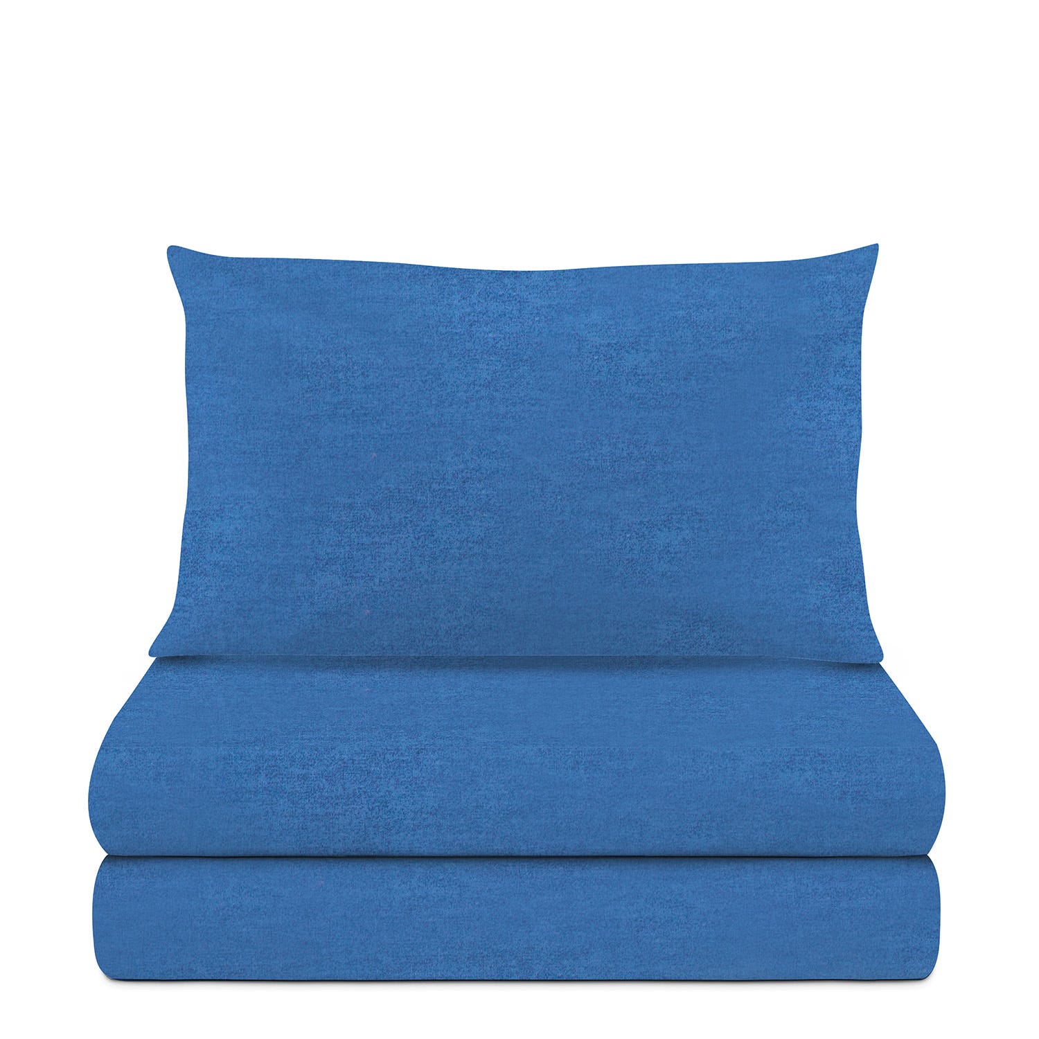 Completo letto singolo melange blu