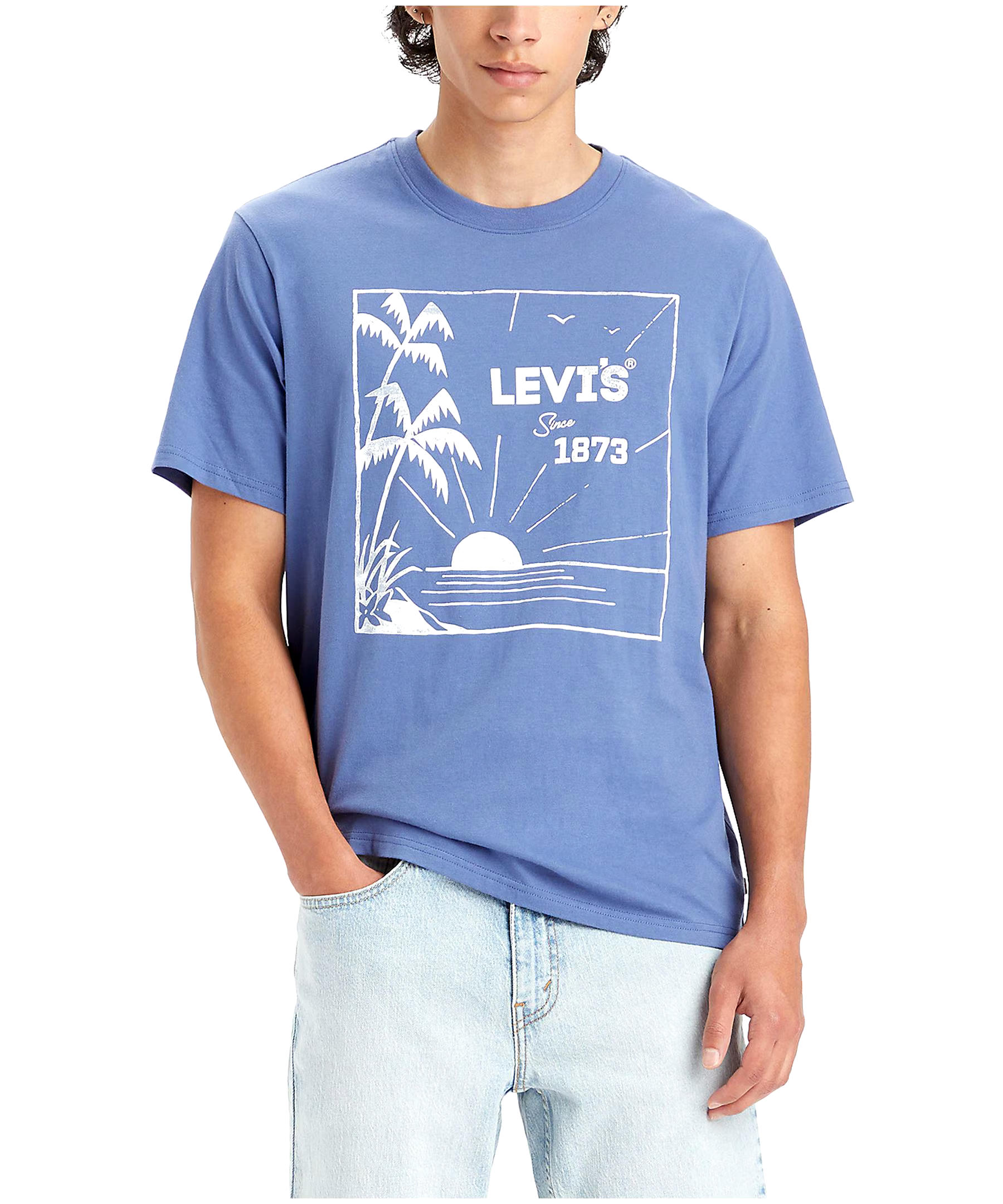 Levi's Men's Square Palm Graphic Cotton T Shirt