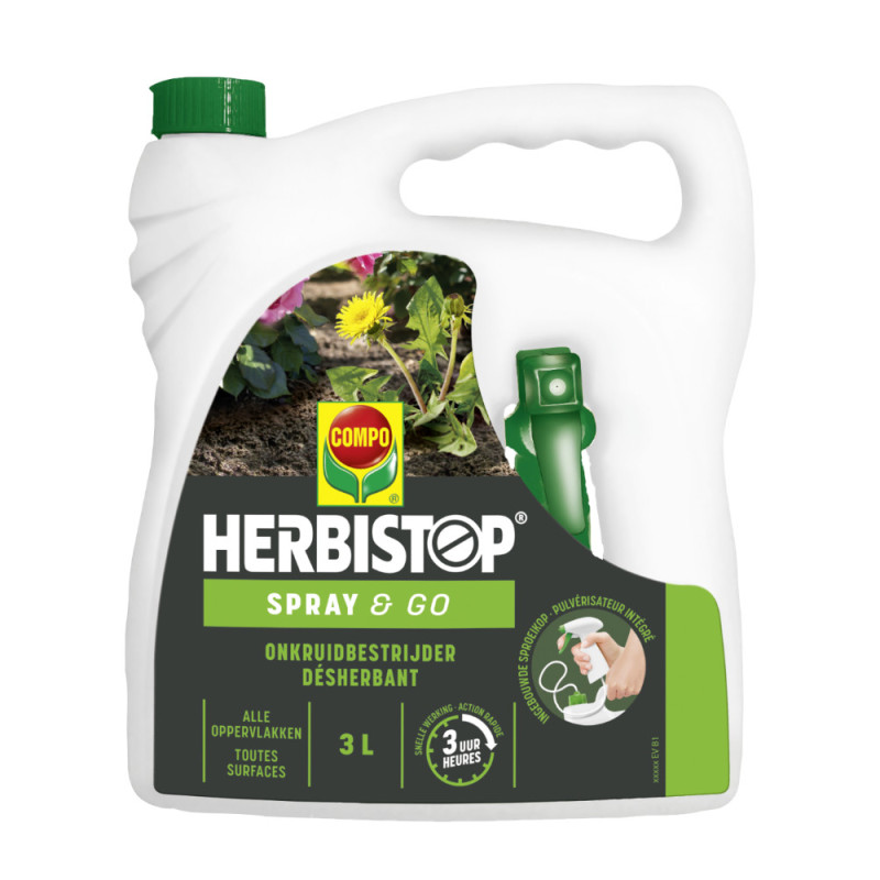 Désherbant Herbistop Spray & Go pour toutes surfaces 3 L COMPO