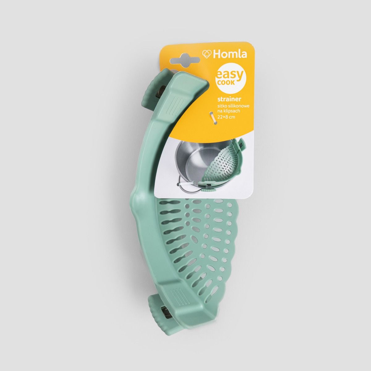 Durszlak EASY COOK silikonowy na klipsach 22x8 cm