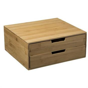 Organizer bambusowy z 2 szufladkami