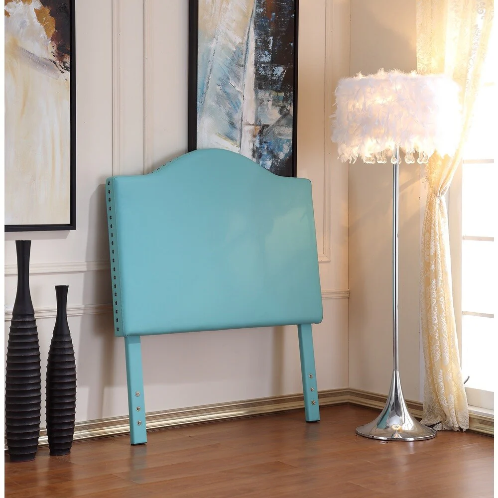 Modern Classy Curved Blue Twin Headboard