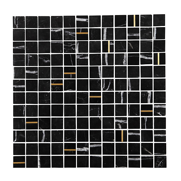 Mosaïque 29,7 x 29,70 cm marbre noir