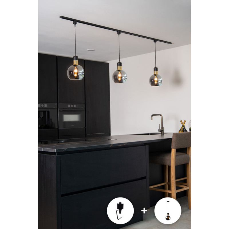 Adaptateur pour suspension Track noir LUCIDE