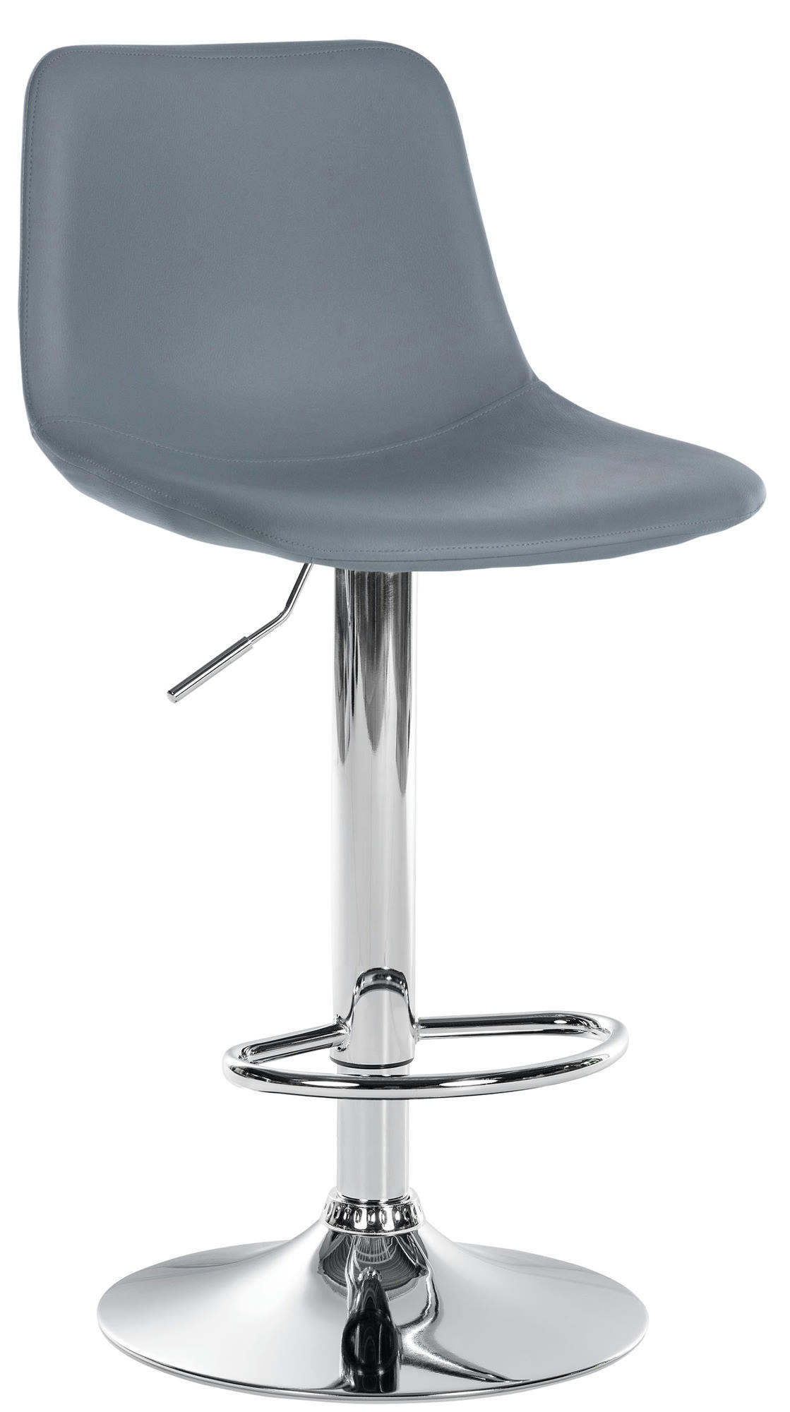 DIVO - Tabouret de bar similicuir ajustable pivotant similicuir Gris