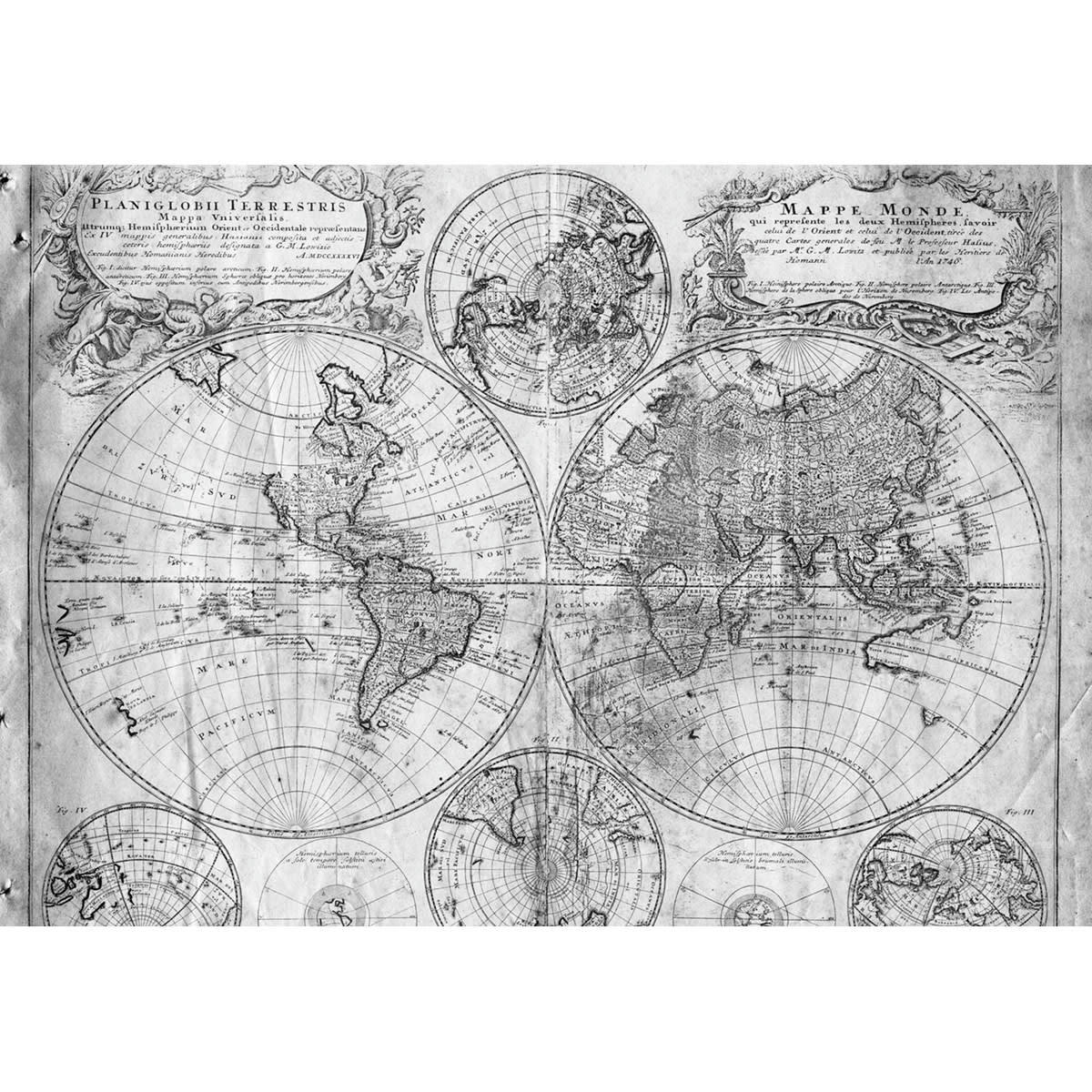 ARNO - Papier peint panoramique en papier noir mat 432x300