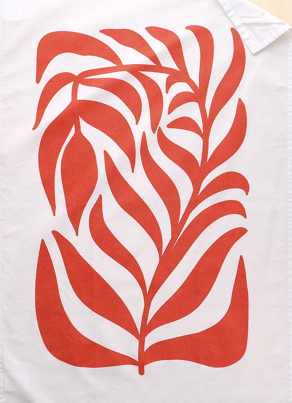 TORCHON EN COTON IMPRIMÉ VÉGÉTAL CORA PAPRIKA