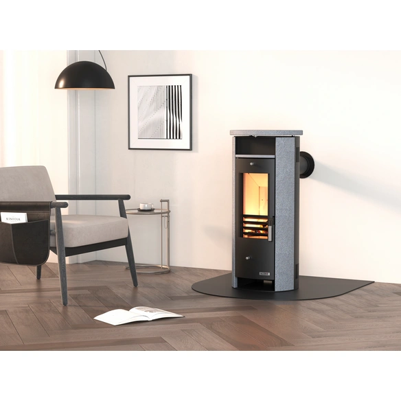 Kaminofen »Slimline 3.0«, 5 kW, Naturstein/Stahl, grau