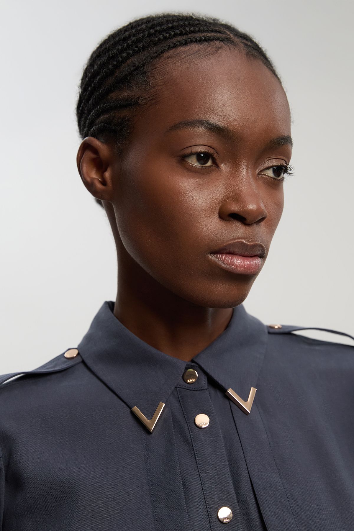 KarenMillen Petite Cupro Utility Twill Woven Shirt Dress With Belt Detail