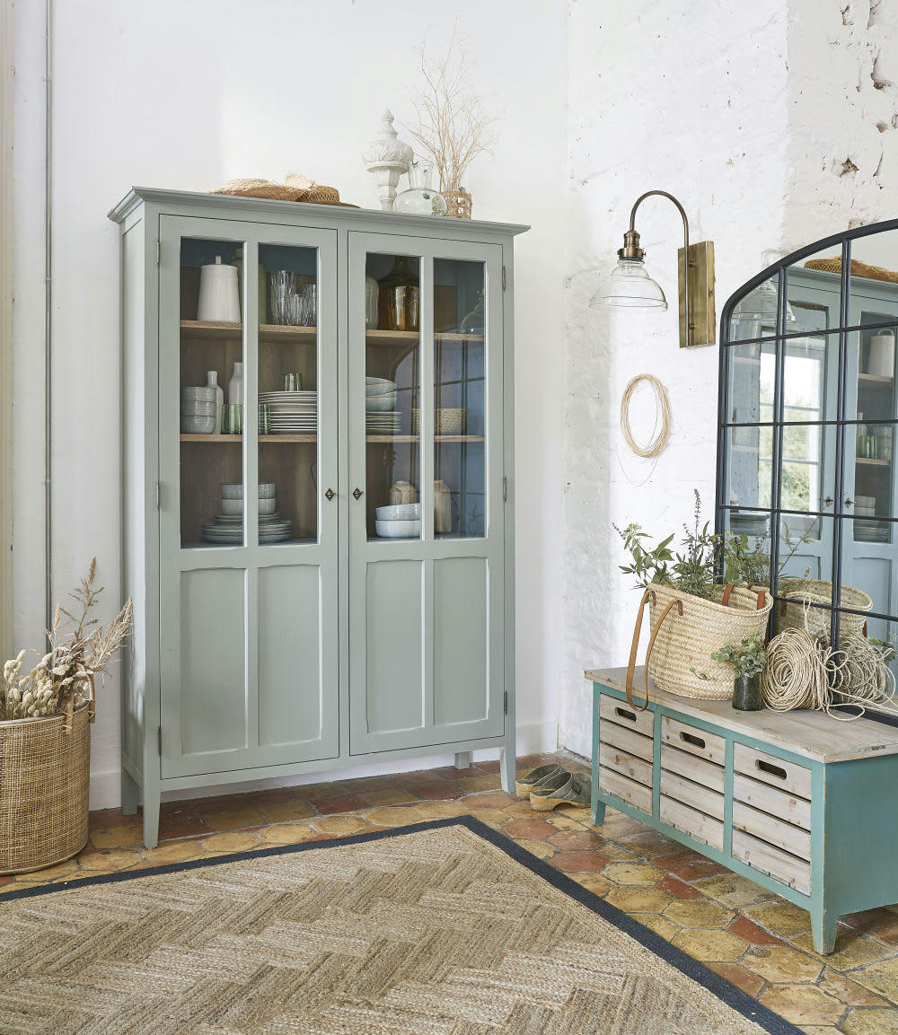 MIRABEAU - Applique en métal doré coloris laiton vieilli et verre