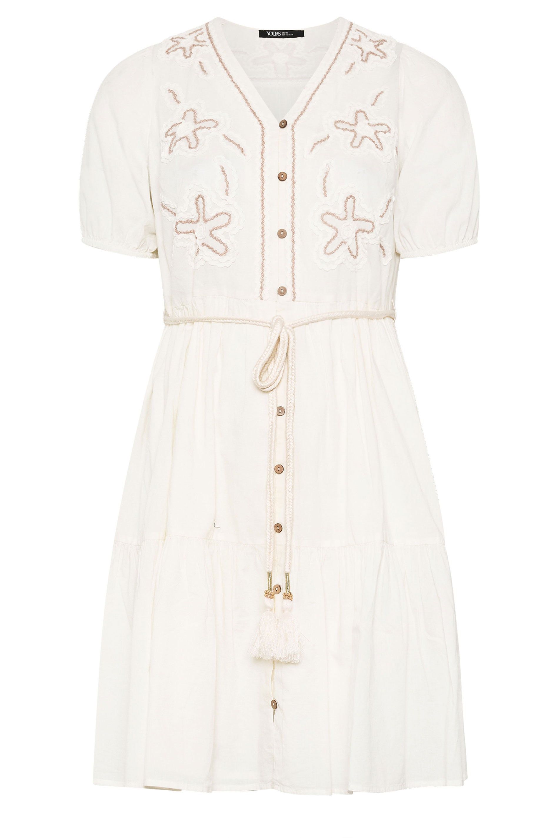 Yours Flower Detail Shirt Dress