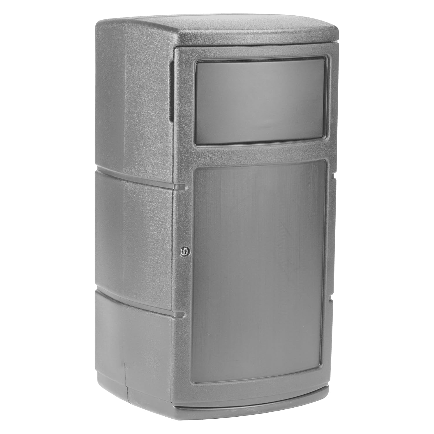 Commercial Zone PolyTec™ Side Entry Trash Container, Square, Dual Flipper, Dome Top