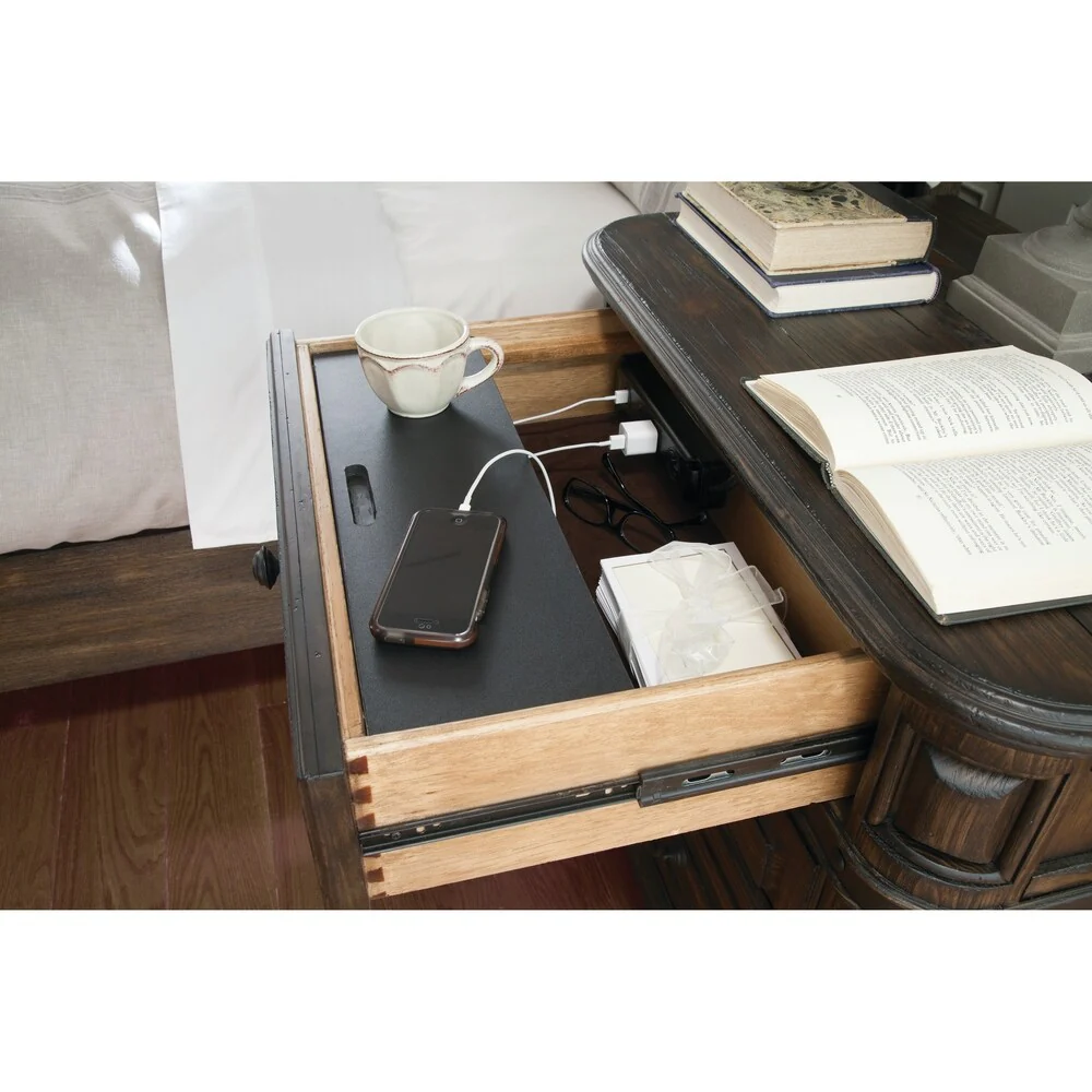 Carlsbad Rustic Vintage Espresso 4-piece Bedroom Set with Storage Bed