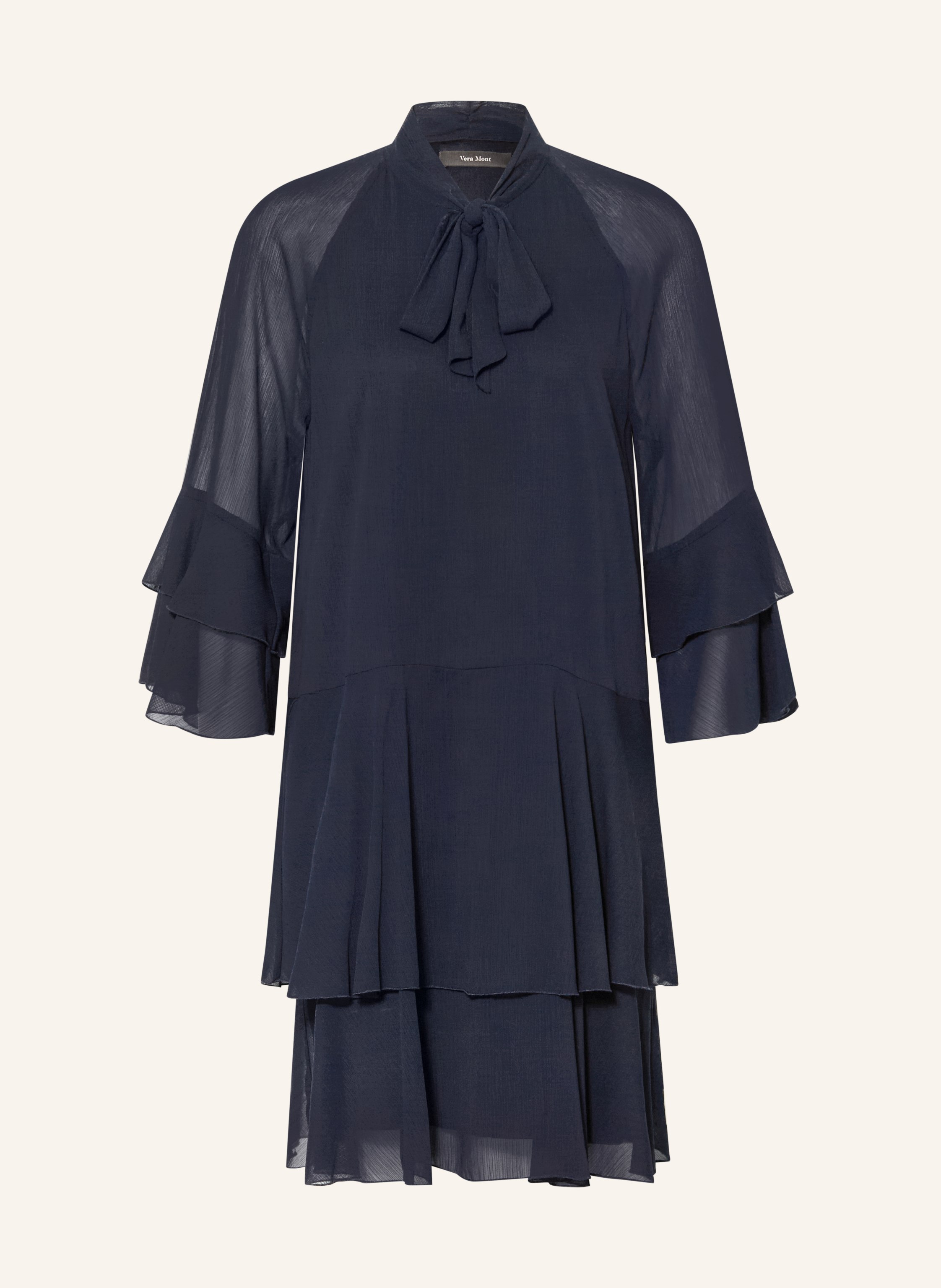 Vera Mont Cocktailkleid mit Schluppe und Volants