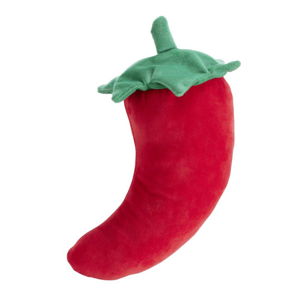 Coussin forme piment rouge Ø17xL27cm