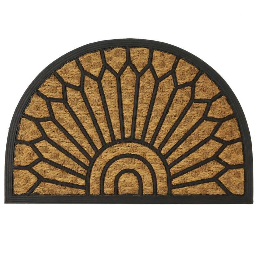 ALBOR - Essuie-pieds demi lune PVC et coco 60x40