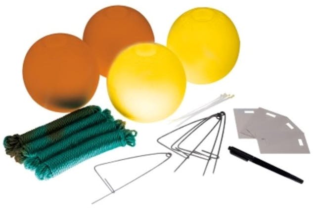 6" Hi-Vis Crab Floats - 150mm Crabbing Accessories Kit-Clips,Ropes,ID Tags Pen