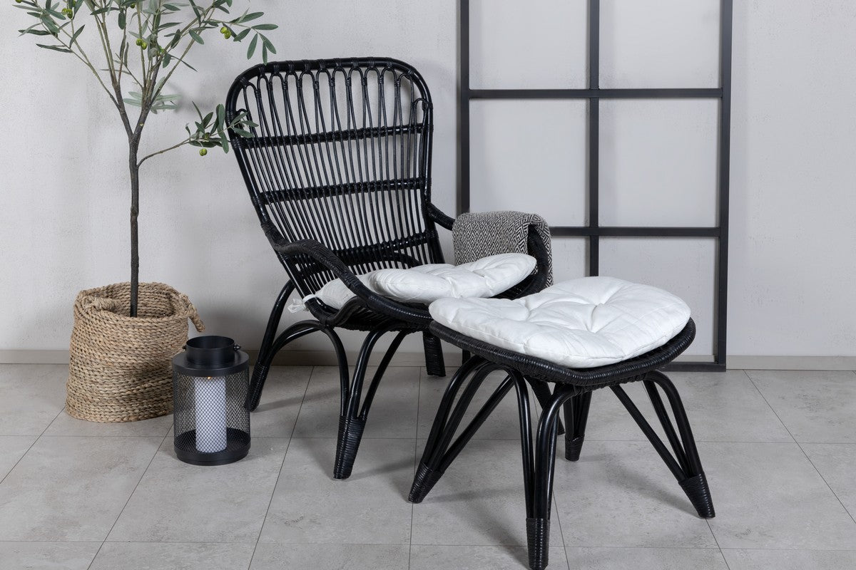Rebellenclub Merit Loungestoel - Zwart