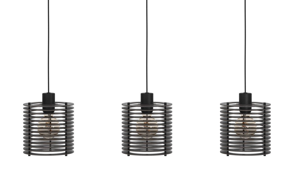 EGLO hanglamp Segovia - e27 - 88 cm - zwart - hout