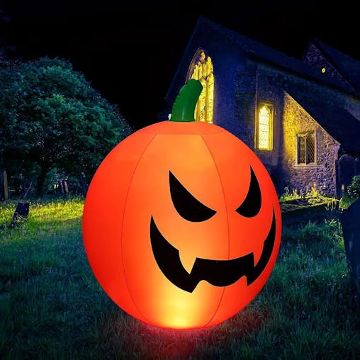 NNETM Remote Glow: Illuminated Inflatable Pumpkin