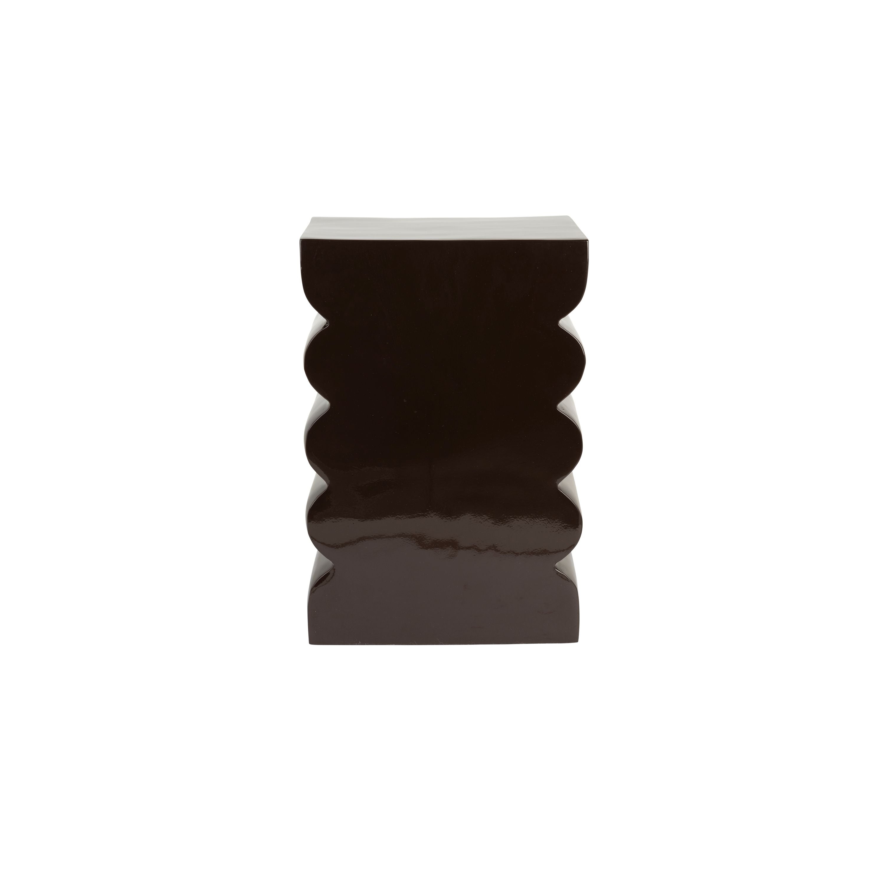 Zuiver Curves Krukje  Bijzettafeltje Shiny Brown - Bruin