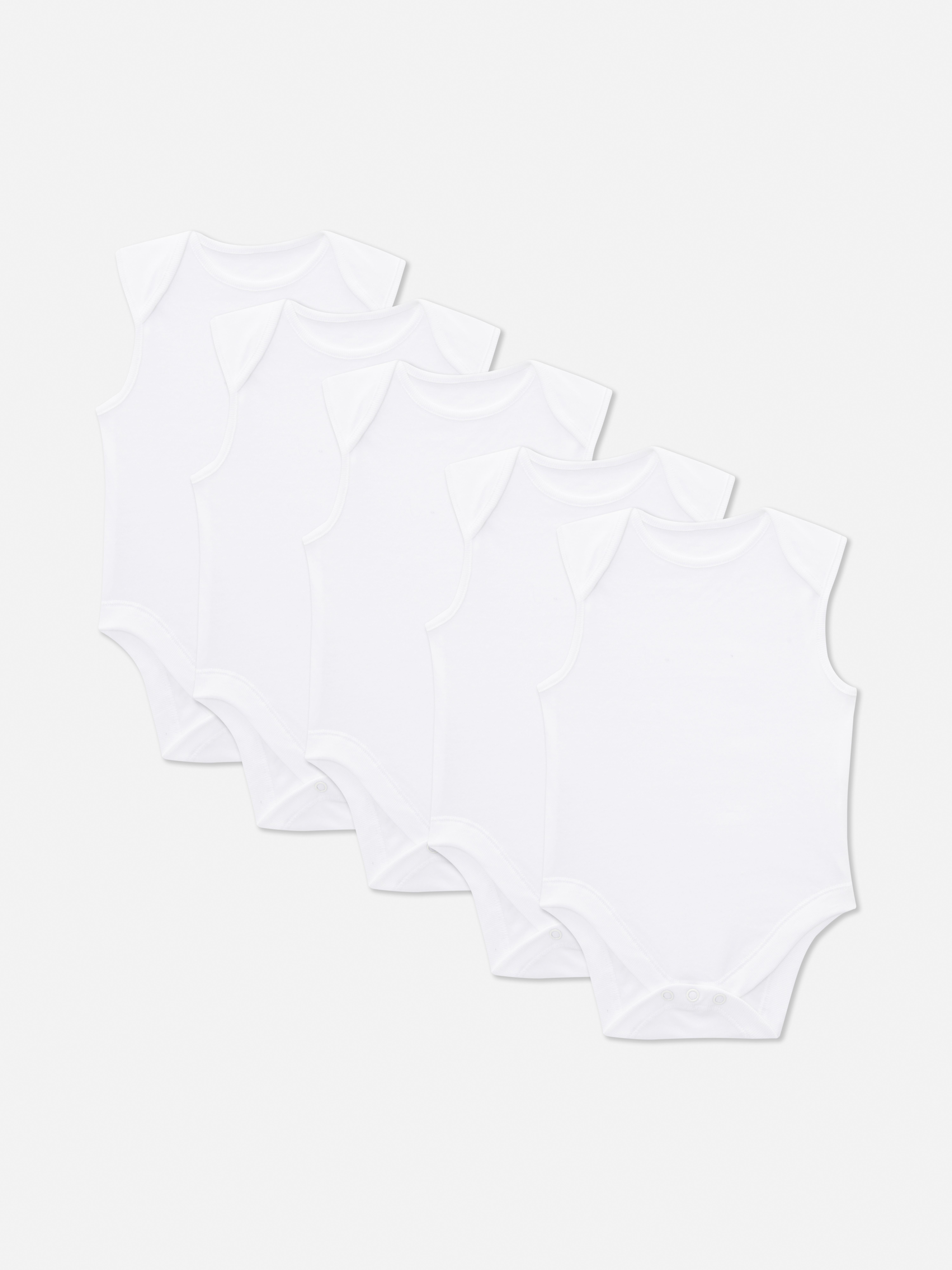 5-Pk Newborn Sleeveless Bodysuits