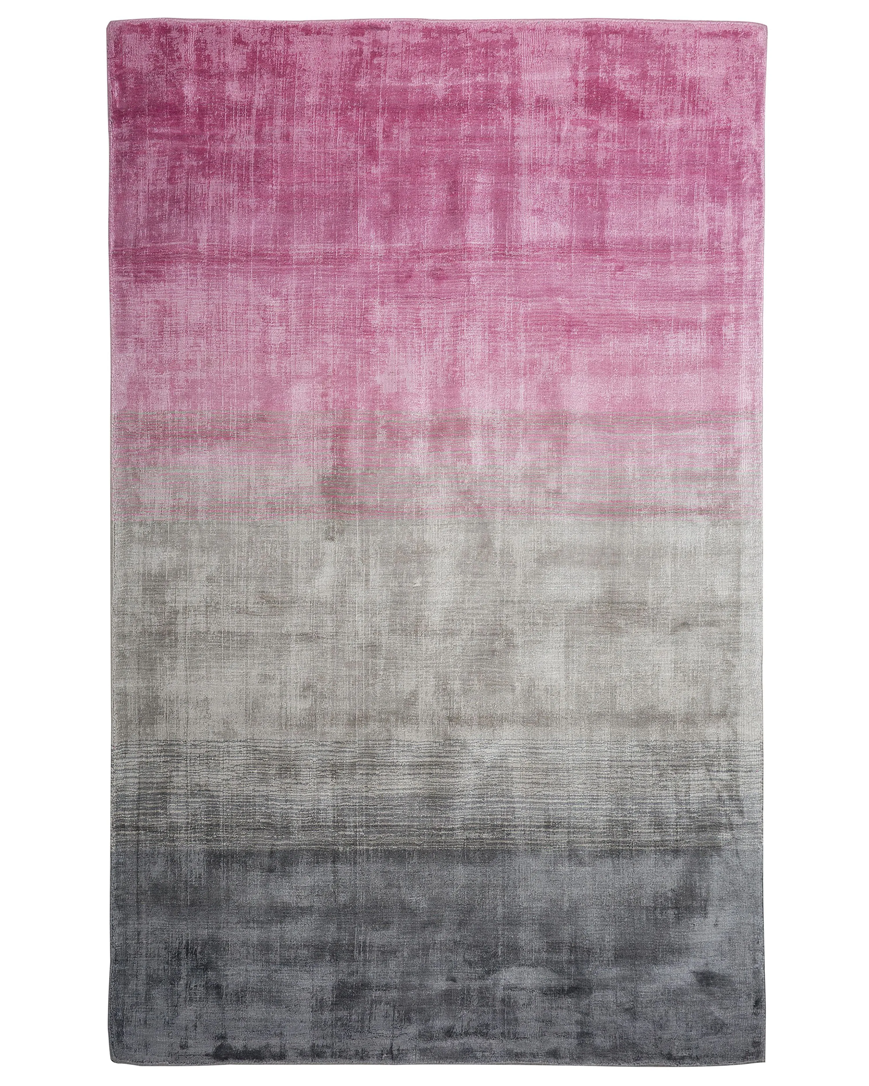Rug ERCIS Pink 140 x 200 cm Viscose