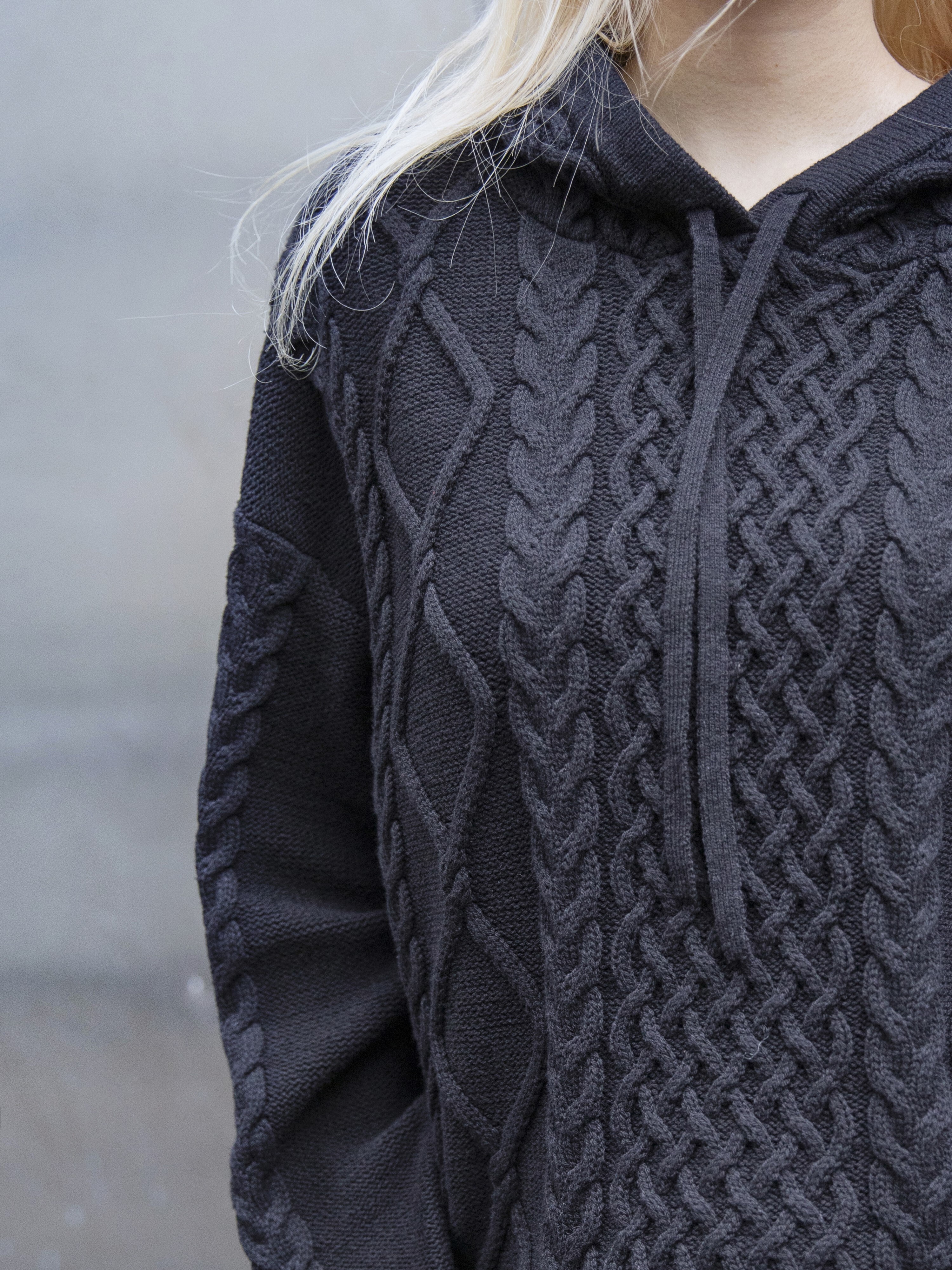 Cable knit Hoodie - 25WRT239X